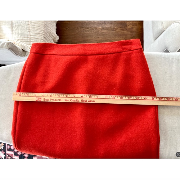 J.CREW No.2  Pencil Skirt in Double Serge Wool - Red - 4 - Picture 11 of 12